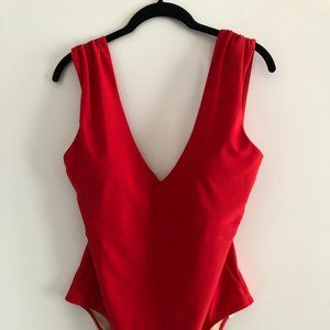 Summersalt Ruched Backflip Swimsuit in Lava - 12